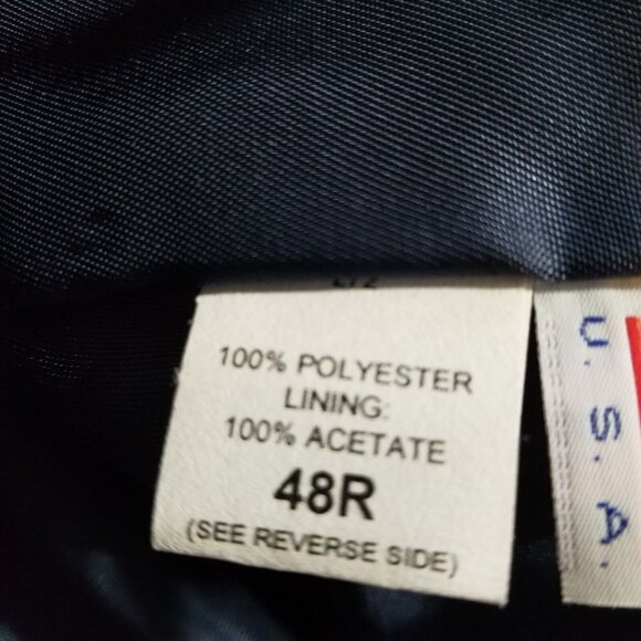 Circle S Dallas Texas Mens Blazer Sport Coat 48R Blue Micro Suede Two Button USA - Picture 7 of 15